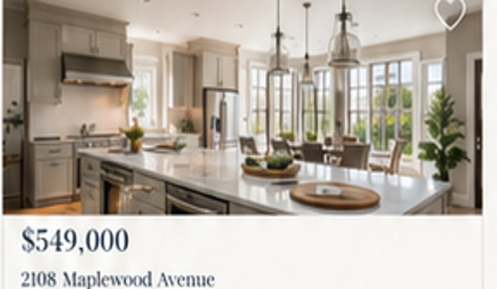 Modern kitchen and dining area