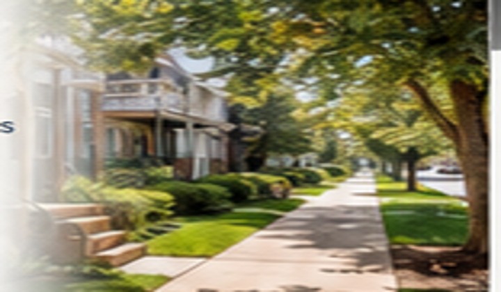 Tree-lined neighborhood street